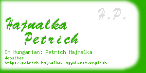 hajnalka petrich business card